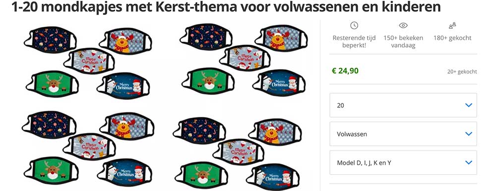 mondmaskers-met-kerstmotief-2020